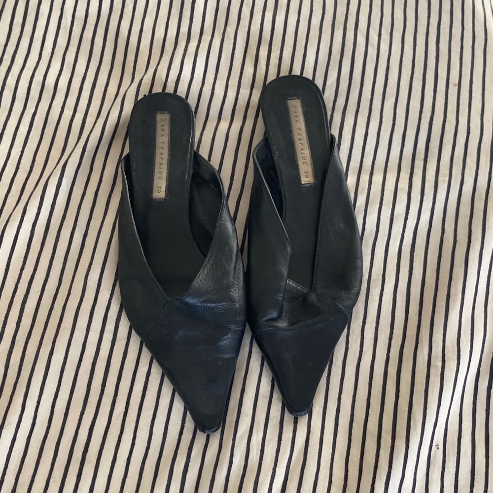 Zara leather mules
